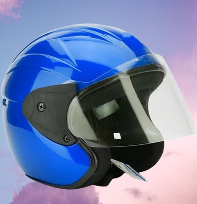 Lxt Blue_Half_face_Helmet_with ISI Certified_BL42 Motorbike Helmet(Blue)