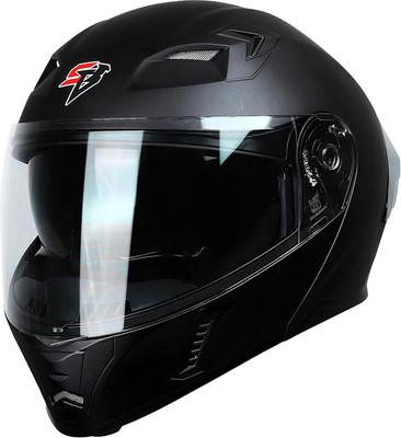Steelbird Air SBA-20 ISS Flip-up Glossy Black Helmet for men 600 MM Motorbike Helmet(Glossy Black)