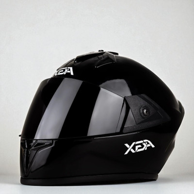 FOROLY Fighter with Anti UV PC Visor ABS Material Unisex (KK-1) Motorbike Helmet(Black)