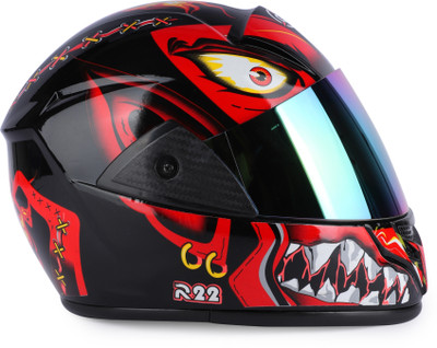 Racing-1 BALI with Rainbow Visor ABS Material Unisex Motorbike Helmet(Red)