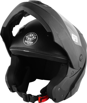 4U SUPREME AESTER BLACK Motorbike Helmet(Black)