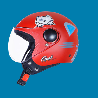 OZONE Premium Quality_Open Face_ Helmet_A1@$03 Motorbike Helmet(Red)