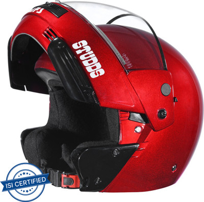 STUDDS NINJA PASTEL PLAIN FULL FACE -XL Motorsports Helmet(Cherry Red)