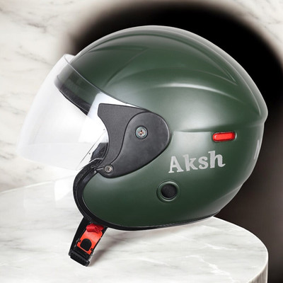 NOAX Helmet GOOD QUALITYFOR UNISEX for BIKE_-162 Motorbike Helmet(Dark Green)
