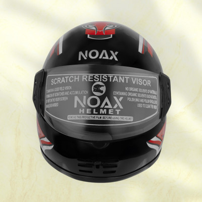NOAX unisex full face good hard quality helmet-Green316316-Red jaal-ABCD-Helmat Motorbike Helmet(Red)