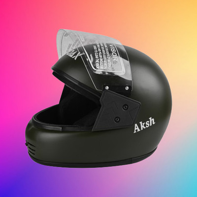 NOAX unisex full face good hard quality helmet @632 Motorbike Helmet(Grey)