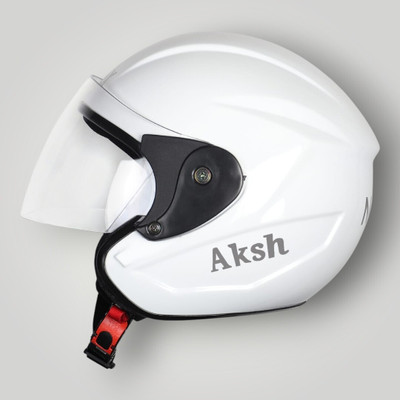 NOAX ISI MARKED KING OF HELMET UNISEX RIDDING HELMET TOP SELLING(DD-1763 Motorbike Helmet(White)