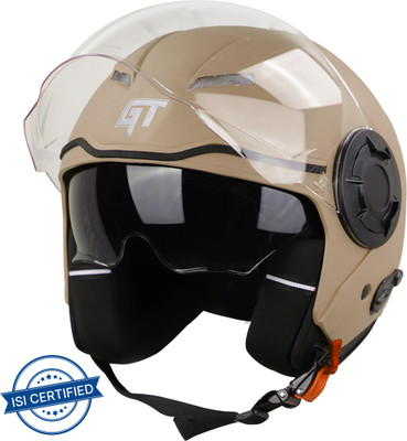 Steelbird GT Dashing ISI Certified Open Face Helmet for Men & Women with Inner Sun Shield Motorbike Helmet(Dashing Desert Storm)