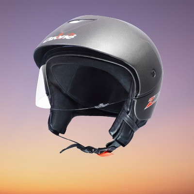 OZONE Zipp helmet_openface_largesize_Ozo0016 Motorbike Helmet(Grey)