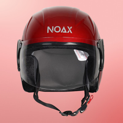 NOAX KING OF HELMET UNISEX OPEN FACE HELMET_42 Motorbike Helmet(Red)
