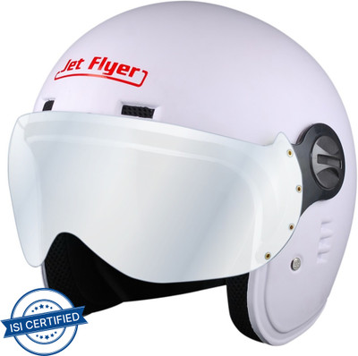 Aaron Jet Flyer Classic Motorbike Helmet(Mat White)