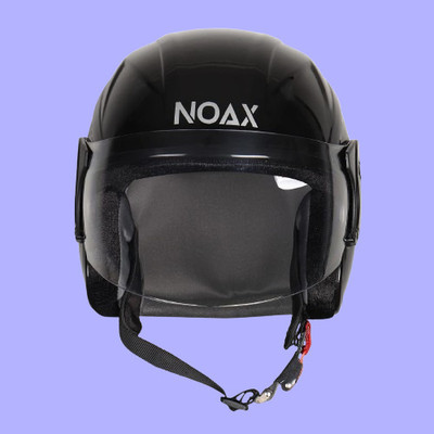 NOAX KING OF HELMET UNISEX OPEN FACE motorbike HELMET_5 Motorbike Helmet(Black)