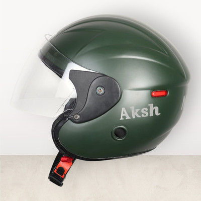 NOAX ISI MARKED KING OF HELMET UNISEX RIDDING HELMET TOP SELLING(DD-1852 Motorbike Helmet(Dark Green)