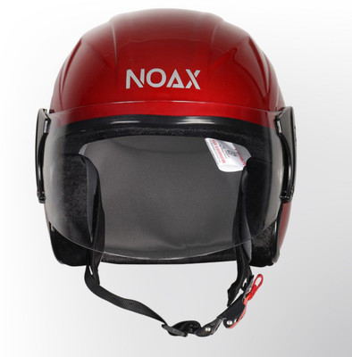 NOAX KING OF HELMET UNISEX OPEN FACE HELMET_19 Motorbike Helmet(Red)