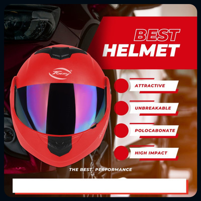 fuery Flipup Rainbow visor RFU-86_New Motorsports Helmet(Red)