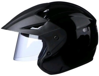 YOURCITYSELLER Black Strong and Durable Stylish Matt Finish Half Face Bike Helmet Motorbike Helmet(Black)