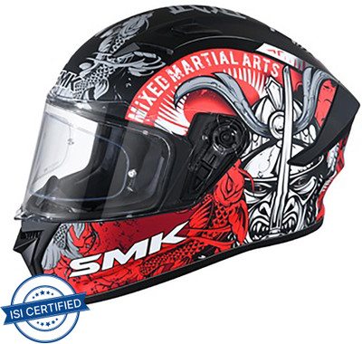 SMK Stellar Samurai Motorbike Helmet(Matt Black)
