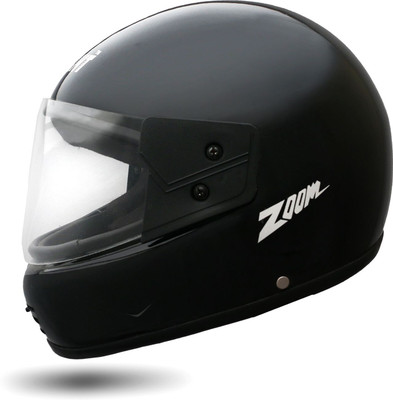 stiss Full Face Helmet for Unisex Adult with Clear Visor | Lightweight & Compact Motorbike Helmet(Black)