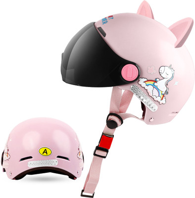 Zomei Kids Bike Scooter Helmet for Girls Adjustable Safety Helmet with Bunny Ear Visor Cycling Helmet(Pink)