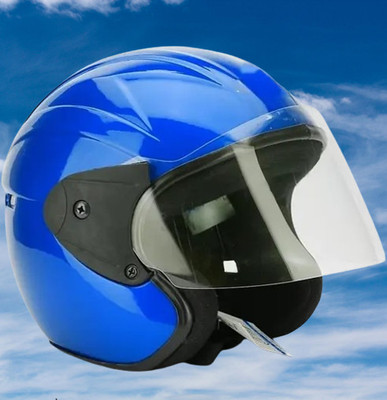 Lxt Blue_Half_face_Helmet_with ISI Certified_BL18 Motorbike Helmet(Blue)