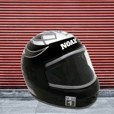 NOAX full face unisex helmet for safty78 Motorbike Helmet(Black)