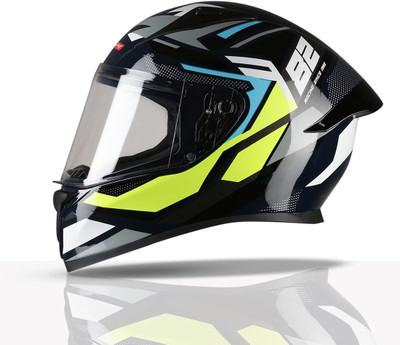 TVS Racing Titan Series Motorbike Helmet(Blue & Yellow)