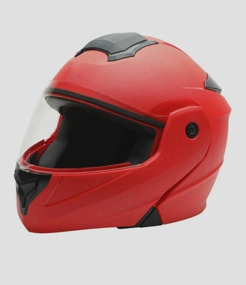 RECTITUDE Face Helmet 6 Motorbike Helmet(Red)