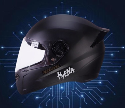 OZONE JSR_CLASS 1 QUALITY_FULLFACE_HYENA_HELMET_A1_L25 Motorbike Helmet(Black)