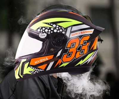 OZONE Full Face_Unique Design Helmet_Premium Class_@V@35 Motorbike Helmet(RED-YELLOW-BLACK)