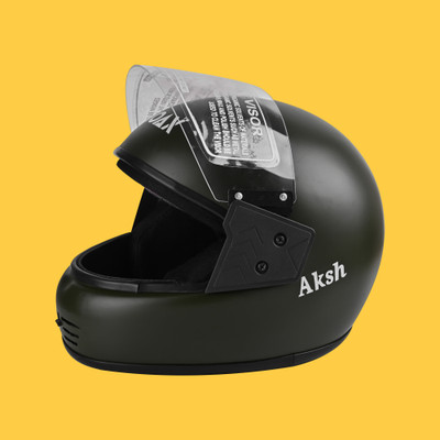Font unisex full face good hard quality helmet @669-AAA Motorbike Helmet(Grey)