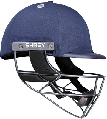 Shrey Elite Pro Stainless Steel (Fixed Visor) Cricket Helmet(Navy Blue)