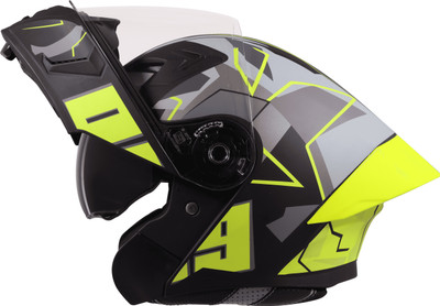 Steelbird Air SBA-20 ISS 09 MATT BLACK NEON LARGE Motorsports Helmet(Black, Neon)