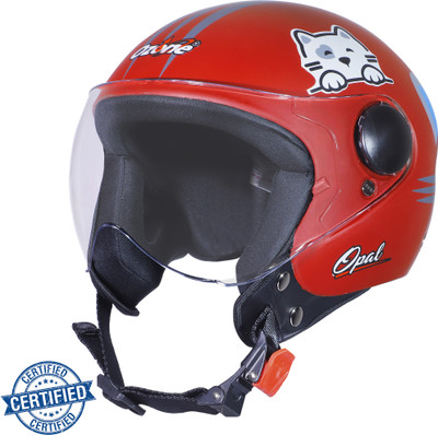 OZONE Opal-Hello-Kitty-001-Helmet-Red-Decore Motorbike Helmet(Red)