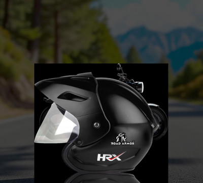 ROAD ARMOR ABS Material Flip Up Full Face Stylish with Plain Visor For Men Bike Helmet Motorbike Helmet(Black)