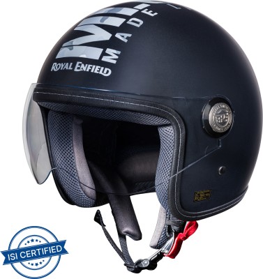 ROYAL ENFIELD MLG Chopper with Visor Open Face Motorbike Helmet(Matt Black)