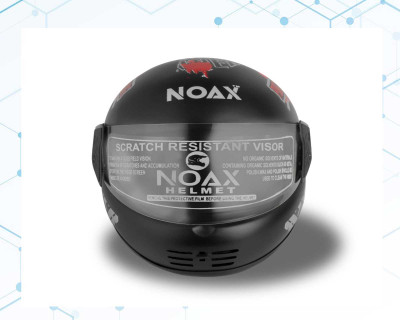 NOAX ISI MARKED FULL FACE HELMET FOR SAFE RIDING UNISEX BUYY_423 Motorbike Helmet(Red)