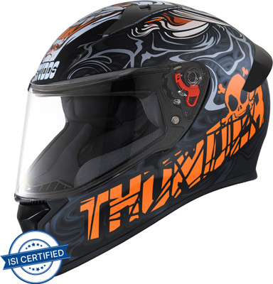 STUDDS Thunder D9 Motorbike Helmet(Matt Black N10)