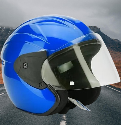 Lxt Blue_Half_face_Helmet_with ISI Certified_BL47 Motorbike Helmet(Blue)