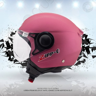 OZONE Superior Helmet_Open face_VG_21@A22 Motorbike Helmet(Pink)