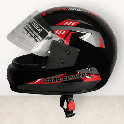 Font New_UNISEX UNIQUE FELMET FOR RIDIDNG BIKES-Black241241-Red jaal-ABCD241 Motorbike Helmet(Red)