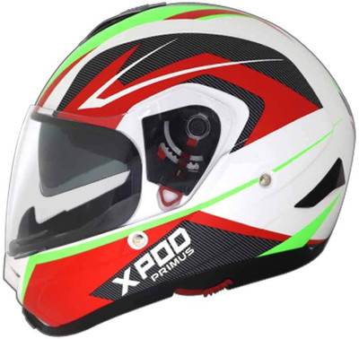 TVS X- Pod Primus Motorbike Helmet(White Red)