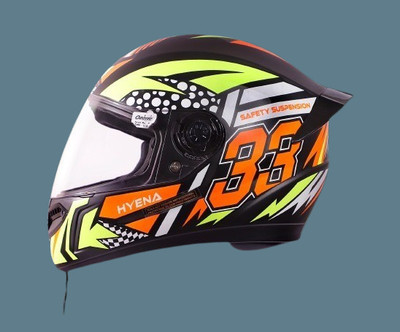 OZONE Premium Helmet_full face_Hyna_superior Quality_JMD@21@100 Motorbike Helmet(ORANGE-BLACK)
