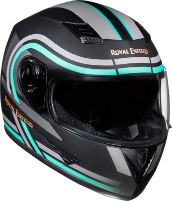 ROYAL ENFIELD Stunner Graphics Helmet With Dual Visor ISI Certified Motorbike Helmet(Matt Black)