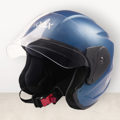NOAX SAFETY HELMET FOR ONROAD RIDDING SOLID MATERIAL-TWO WHEELER(SLFK-AT-1864 Motorbike Helmet(Blue)