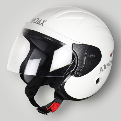 NOAX ISI marked helmet solid unisex helmet (fk115 Motorbike Helmet(White)
