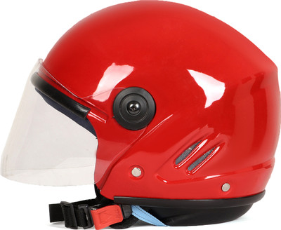 warriorride Full Face Motorbike Helmet, ISI DOT Certified, Clear Visor, Eco TM Helmets Motorbike Helmet(Red)