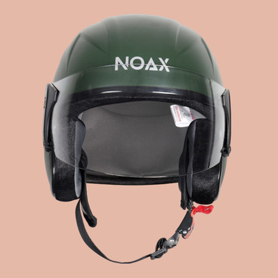 NOAX unisex open face helmet for safty556 Motorbike Helmet(Green)