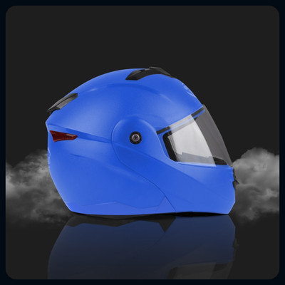 fuery Flipup Transparent Blue TFU-43_New Motorbike Helmet(Blue)