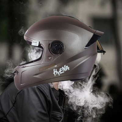 OZONE Full Face_Unique Design Helmet_Premium Class_@V@32 Motorbike Helmet(Brown)