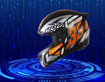 OZONE JSR_CLASS 1 QUALITY_FULLFACE_HYENA_HELMET_A1_L16 Motorbike Helmet(RED BLACK)